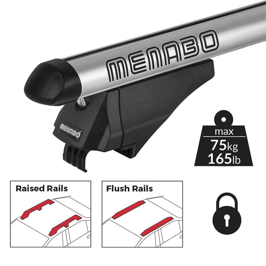 MENABO - Barre portatutto ricondizionate TIGER SILVER per Skoda Kamiq anno 19> (con corrimano alto)