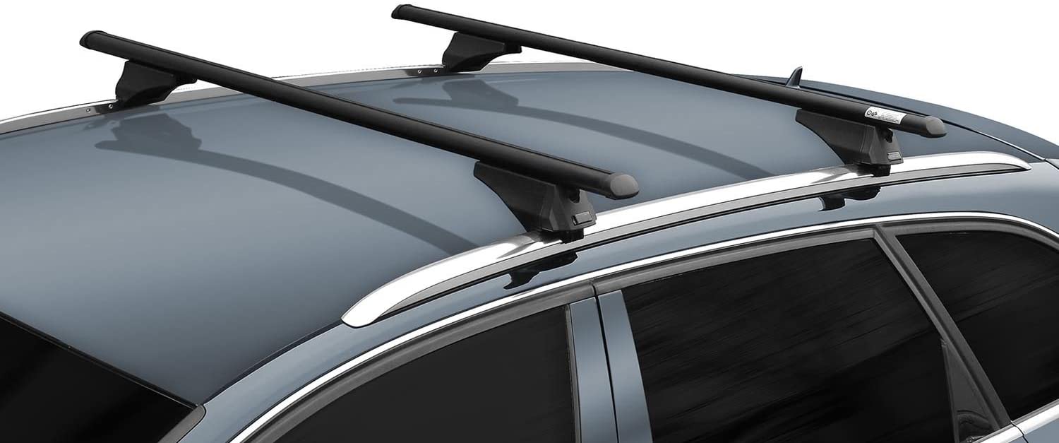 Portapacchi universale Tiger black Menabo per Peugeot 508 Station Wagon (No tetto in vetro / No glass sunroof) anno 10>18 (con corrimano basso)